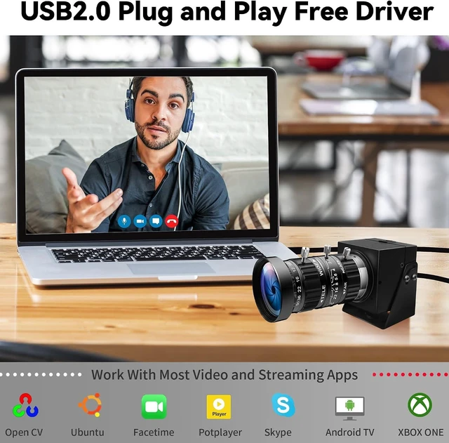 Alt view image 7 of 7 - Starvis USB Camera, 0.0001Lux Ultra Low Light, 5-50mm 10X Zoom, HDR Full Color Night Vision