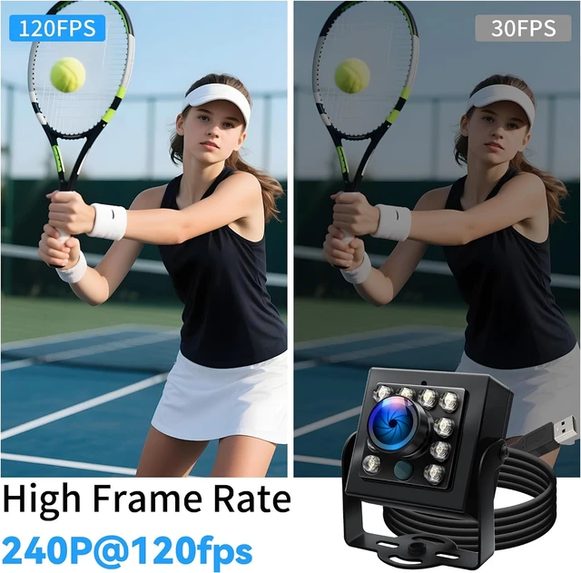 Alt view image 2 of 7 - 1080P 60fps USB Camera, 170° Fisheye with IR Cut Day/Night Vision for 3D Printer