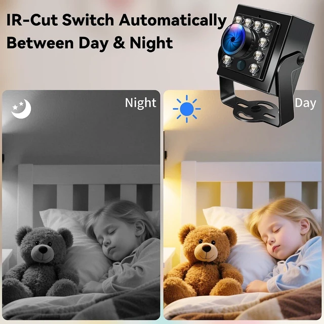 Alt view image 4 of 7 - 1080P 60fps USB Camera, 170° Fisheye with IR Cut Day/Night Vision for 3D Printer