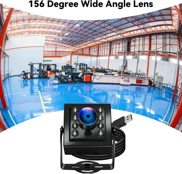 Alt view image 5 of 7 - 1080P 60fps USB Camera, 170° Fisheye with IR Cut Day/Night Vision for 3D Printer