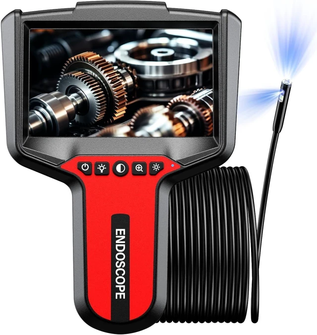Main image of 5" 1080P Dual-Lens Endoscope Camera with Light, 16.4ft Waterproof for Sewer, Plumbing & Auto