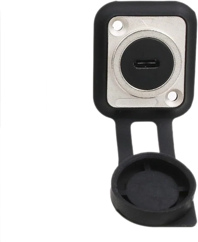 Alt view image 3 of 3 - 5-Pack Waterproof USB-C Coupler, Panel Socket Bulkhead Feed-Through, Female to Female