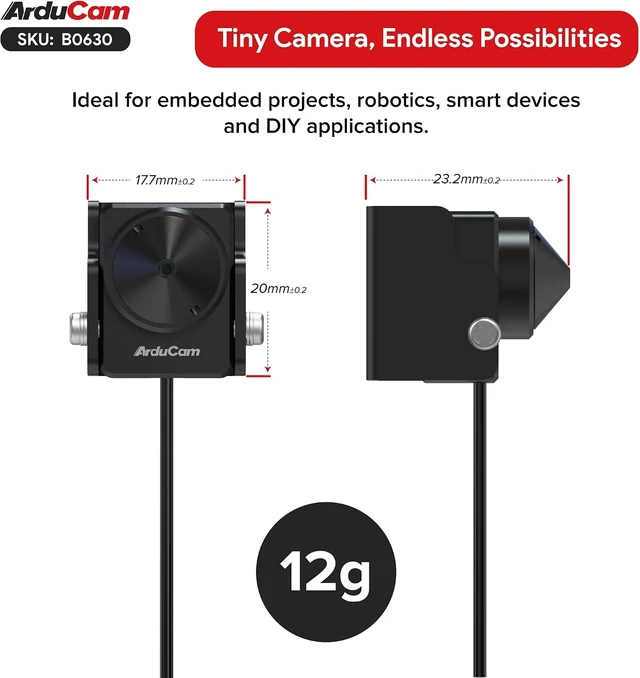 Alt view image 2 of 7 - 2MP Mini USB Camera Module, STARVIS 2 Ultra Low Light, 1080P for PC & Raspberry Pi