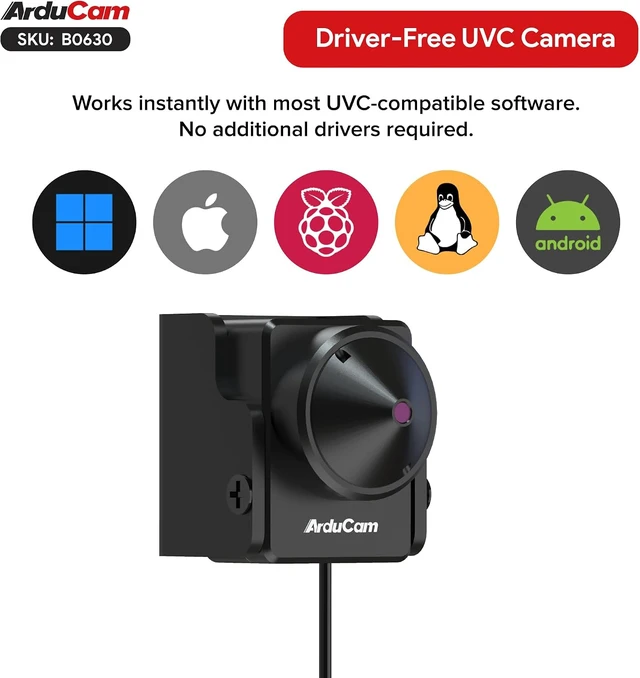 Alt view image 5 of 7 - 2MP Mini USB Camera Module, STARVIS 2 Ultra Low Light, 1080P for PC & Raspberry Pi