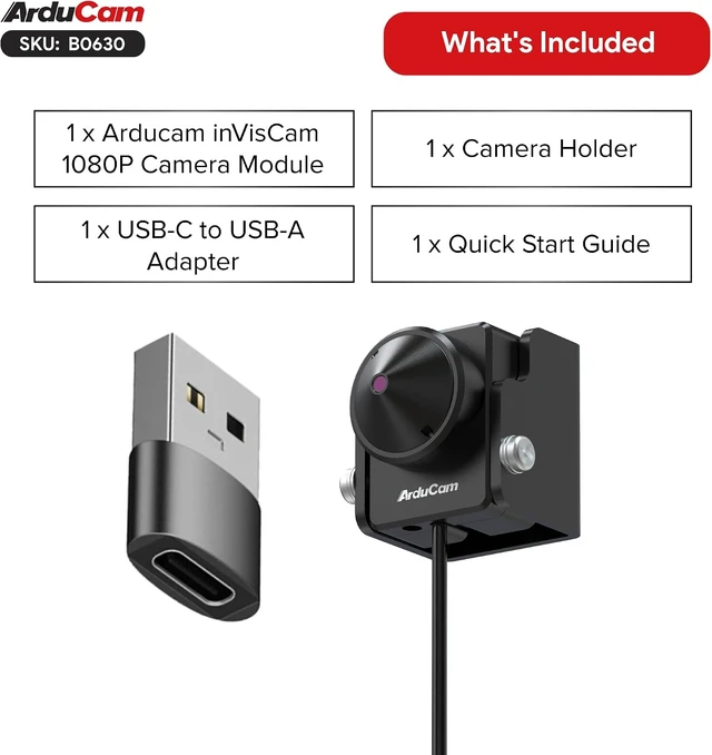 Alt view image 6 of 7 - 2MP Mini USB Camera Module, STARVIS 2 Ultra Low Light, 1080P for PC & Raspberry Pi