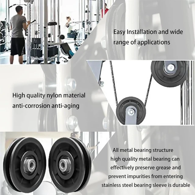 Alt view image 5 of 7 - 3.5" Nylon Pulley Wheel for Home Gym Equipment
