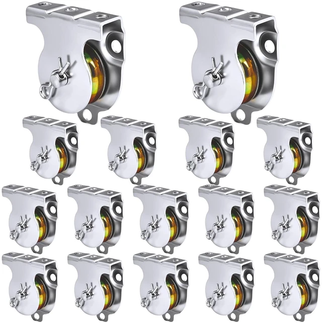 Main image of 16-Pack 1-1/2" Wall Mount Pulleys, 6000 lb for 3/8" Rope, Zinc-Plated