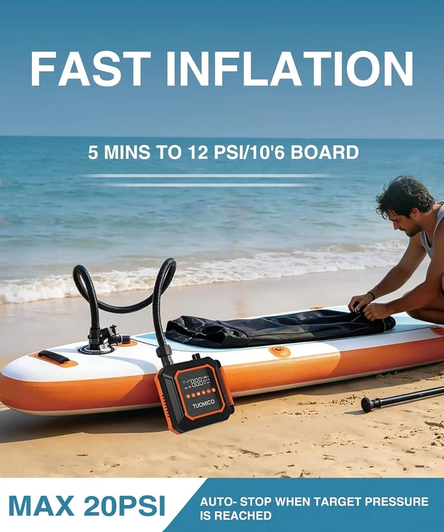 Alt view image 2 of 7 - 74WH Rechargeable Battery Powered SUP Air Pump