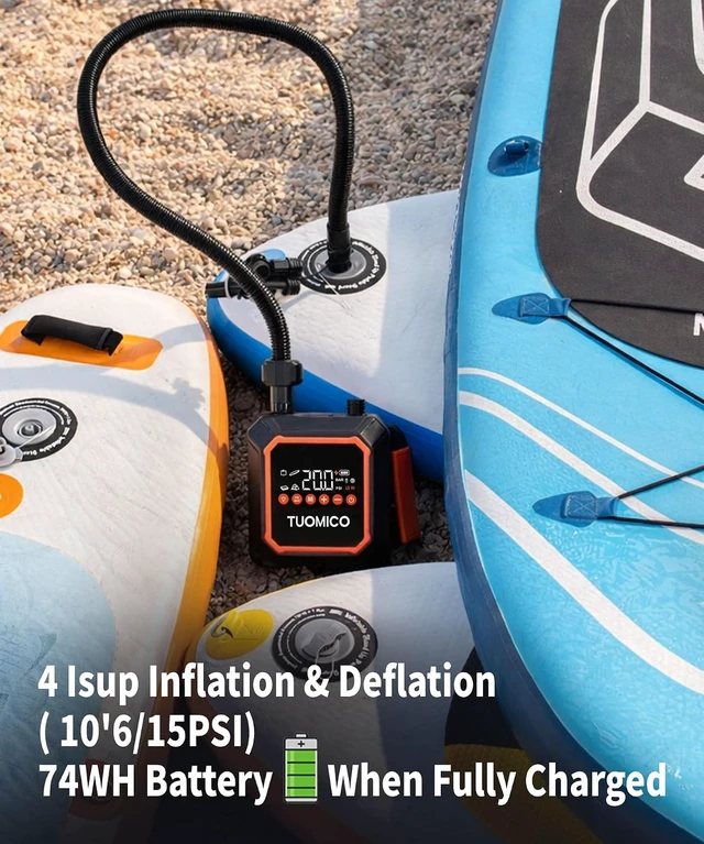 Alt view image 4 of 7 - 74WH Rechargeable Battery Powered SUP Air Pump