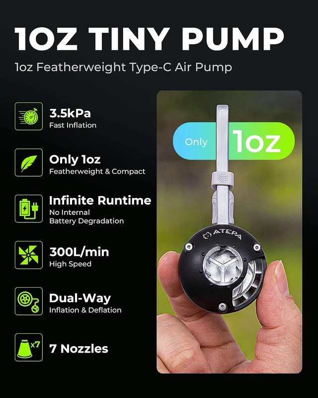 Alt view image 3 of 7 - Mini Air Pump for Inflatables