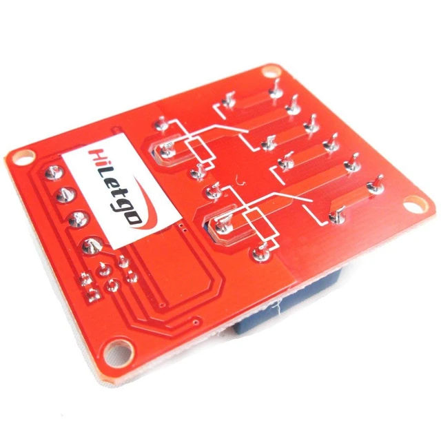 Alt view image 4 of 5 - 2-Pack DC 24V 2-Channel Relay Module with Isolated Optocoupler, High/Low Trigger