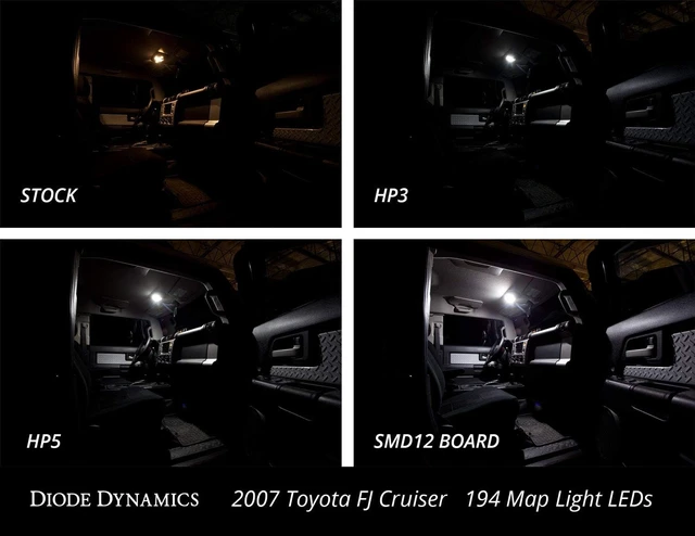 Alt view image 2 of 2 - 194 SMD LED Map Lights for Toyota FJ Cruiser 2007-2014, Warm White 3000K (Pair)