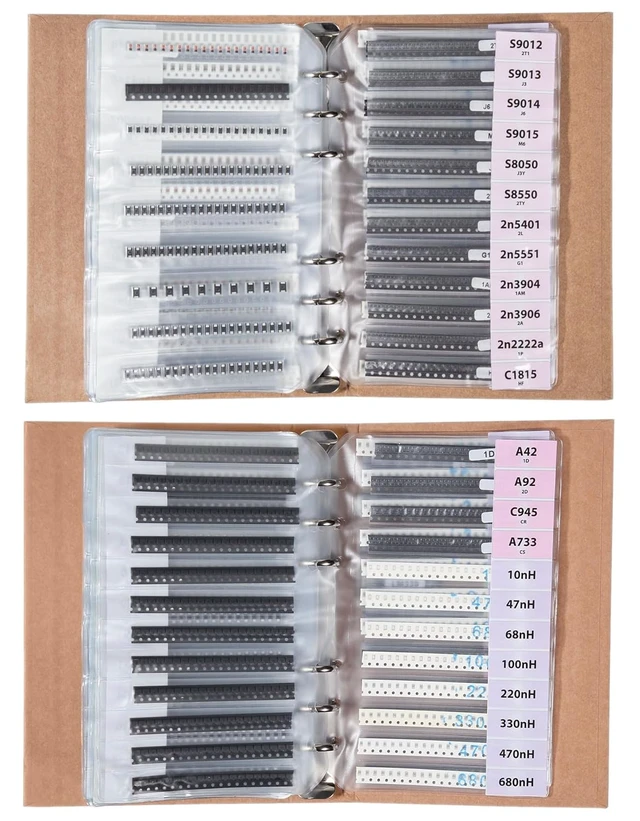 Alt view image 6 of 7 - 5435-Piece SMD 0805 Resistor, Capacitor & Component Assortment Book