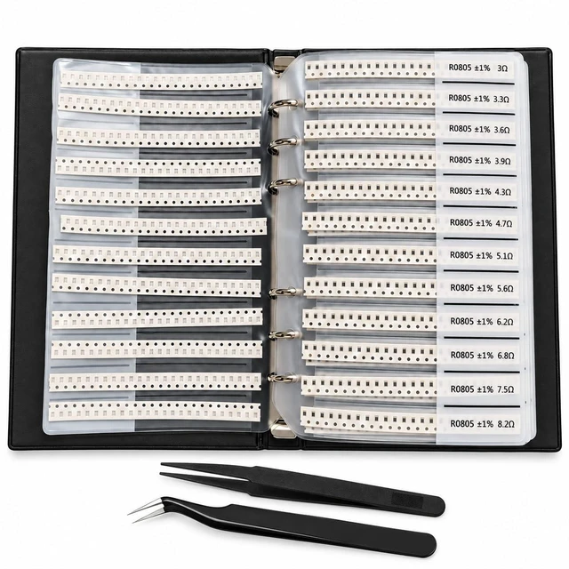Main image of 7350-Piece 0805 SMD Resistor & Capacitor Kit, 170 Resistor & 92 Capacitor Values