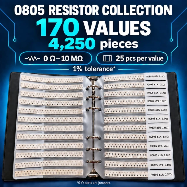 Alt view image 3 of 7 - 7350-Piece 0805 SMD Resistor & Capacitor Kit, 170 Resistor & 92 Capacitor Values
