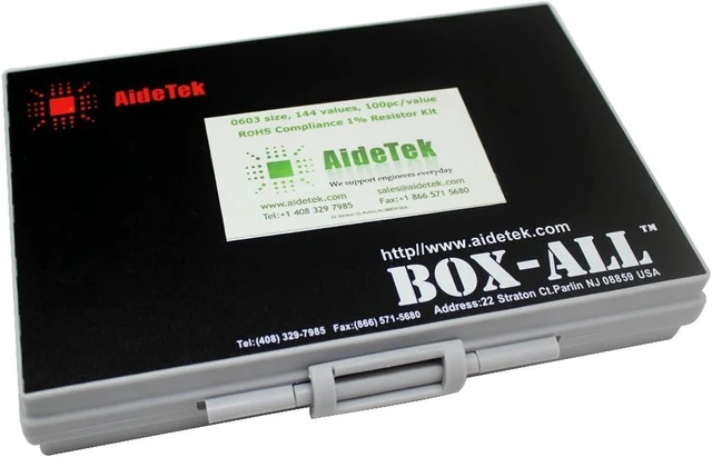 Alt view image 6 of 7 - 144-Value 0603 SMD Resistor Kit, 100pc/Value 1% E96, with Tweezers