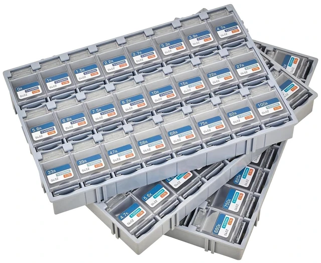 Main image of 72-Value 0402 Chip Resistor Kit, 0R-10M, 7200pcs 1%, RoHS