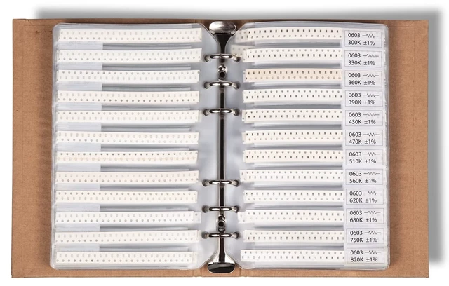 Alt view image 3 of 7 - 5435-Piece SMD 0603 Resistor, Capacitor & Component Assortment Book