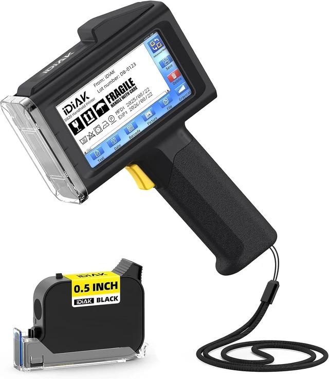 Main image of 0.5" Nozzle Handheld Inkjet Printer Gun with 42ml Quick-Drying Ink