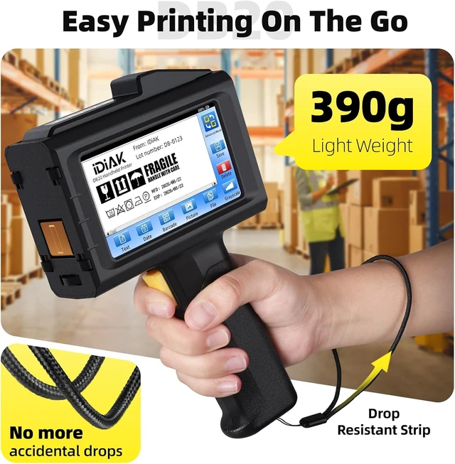 Alt view image 4 of 7 - 0.5" Nozzle Handheld Inkjet Printer Gun with 42ml Quick-Drying Ink