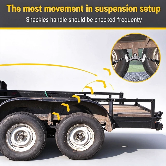 Alt view image 2 of 7 - Tandem Axle Trailer Shackle Kit with Bolts & 2-1/4" Shackle Straps