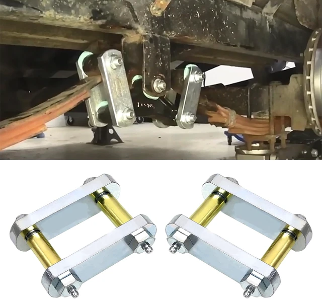 Alt view image 3 of 6 - 3.125" Trailer Shackle Kit with Leaf Spring Equalizers
