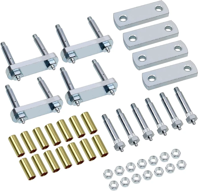 Alt view image 6 of 6 - 3.125" Trailer Shackle Kit with Leaf Spring Equalizers