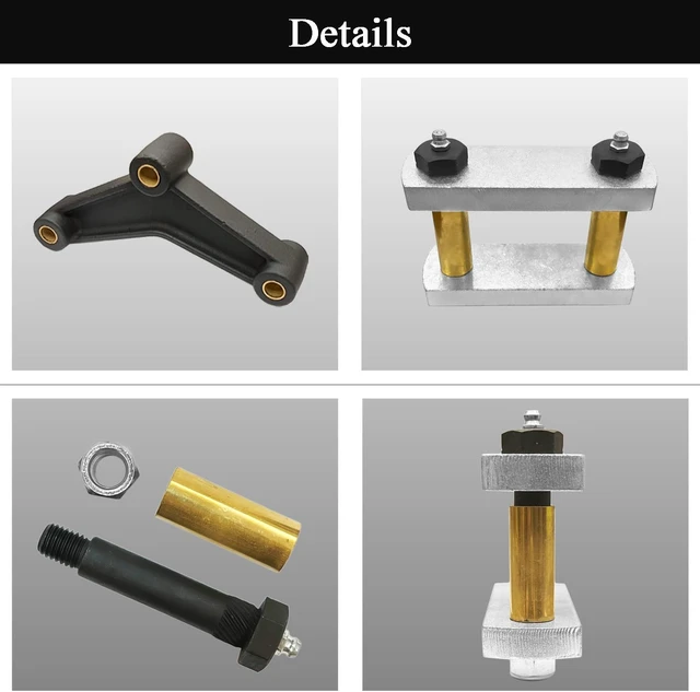 Alt view image 7 of 7 - Heavy Duty Greaseable Tandem Trailer Shackle Kit, 3.125" for Double Eye Springs