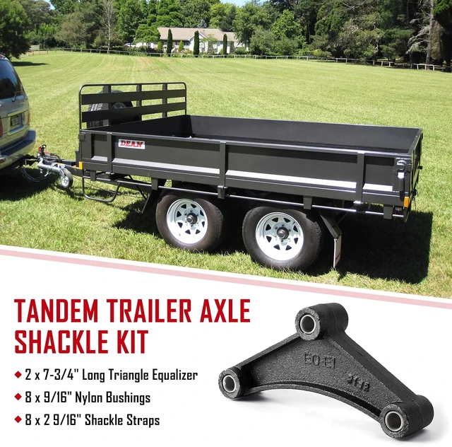 Alt view image 4 of 6 - Tandem Trailer Axle Shackle Kit for Double Eye Springs