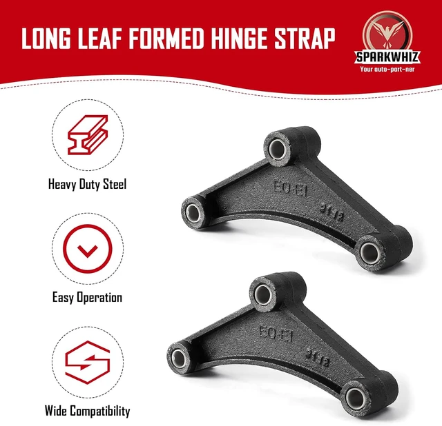 Alt view image 3 of 6 - Tandem Trailer Axle Shackle Kit for Double Eye Springs