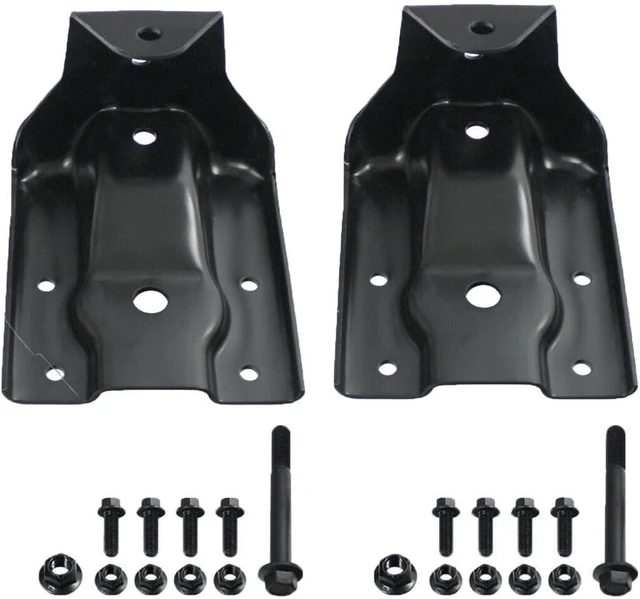 Alt view image 3 of 7 - Rear Leaf Spring Hanger Bracket Shackle Kit for 1999-2013 Silverado & Sierra 1500 (722-032)