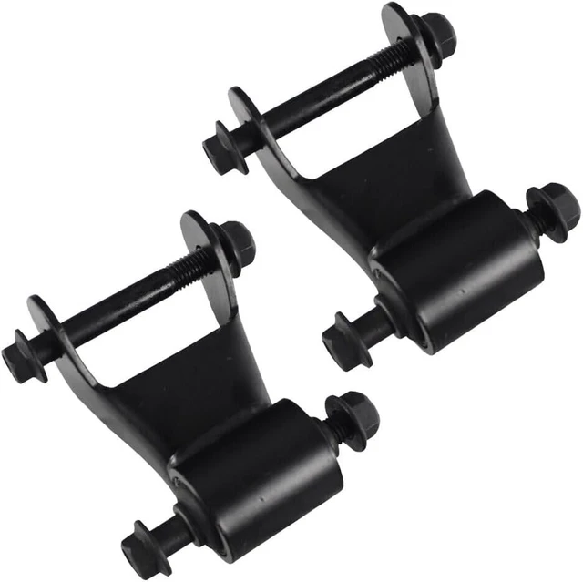 Alt view image 6 of 7 - Rear Leaf Spring Hanger Bracket Shackle Kit for 1999-2013 Silverado & Sierra 1500 (722-032)