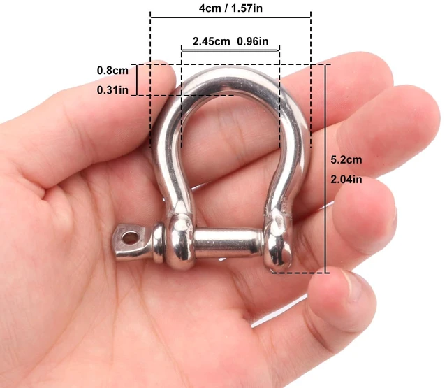Alt view image 2 of 7 - 25-Pack 5/16" 304 Stainless D-Ring Shackles, 8mm Screw Pin for Towing & Recovery