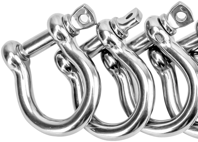 Alt view image 3 of 7 - 25-Pack 5/16" 304 Stainless D-Ring Shackles, 8mm Screw Pin for Towing & Recovery