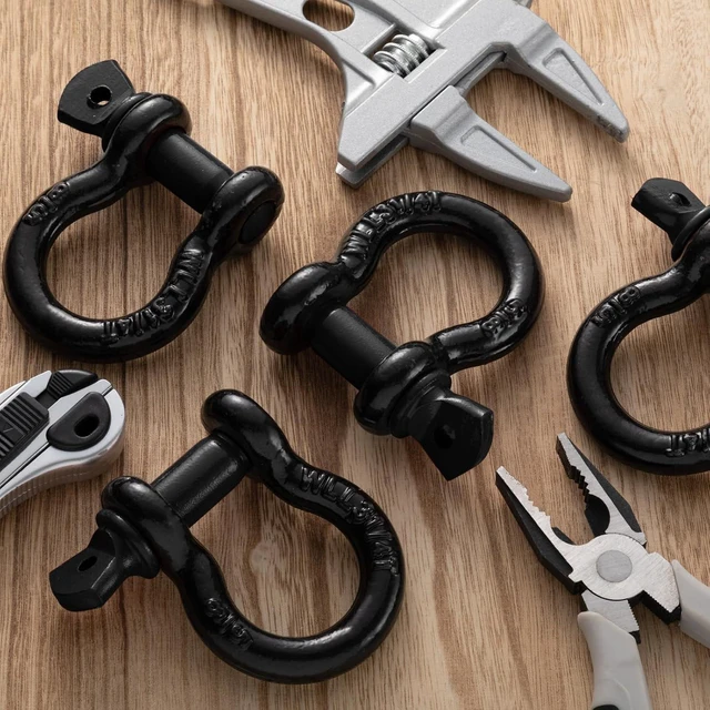 Alt view image 6 of 6 - 12-Pack 5/8" D-Ring Shackles, Heavy Duty Galvanized with Screw Pin for Towing & Recovery