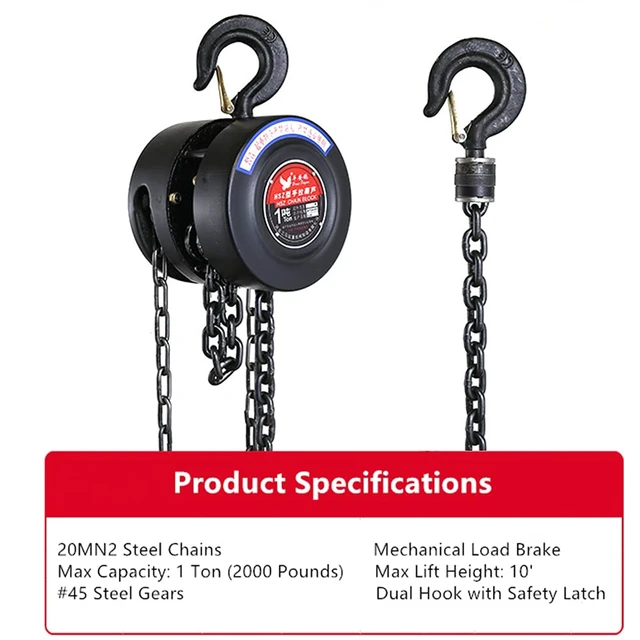 Alt view image 7 of 7 - Manual Chain Hoist