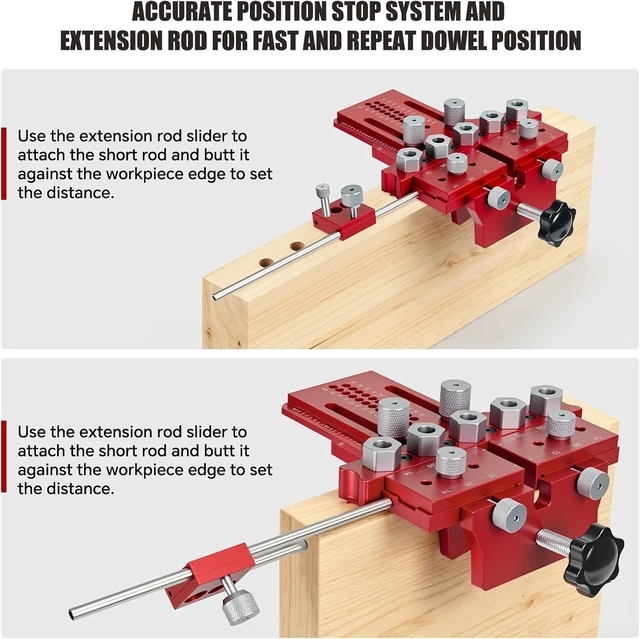 Alt view image 4 of 7 - Dowel Jig Kit with Position Stop & Clamp