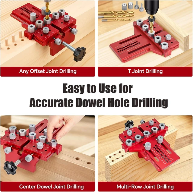 Alt view image 6 of 7 - Dowel Jig Kit with Position Stop & Clamp