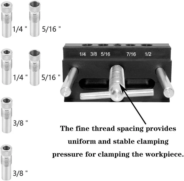 Alt view image 2 of 5 - Self-Centering Dowel Jig Kit, Wide Capacity Drill Guide