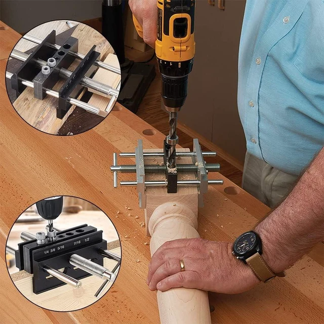Alt view image 5 of 5 - Self-Centering Dowel Jig Kit, Wide Capacity Drill Guide