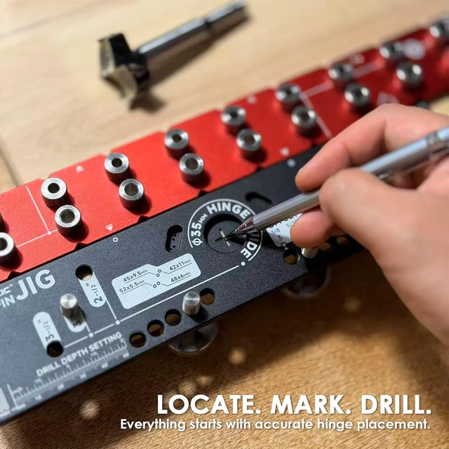Alt view image 3 of 7 - 11-Hole Shelf Pin Drilling Jig