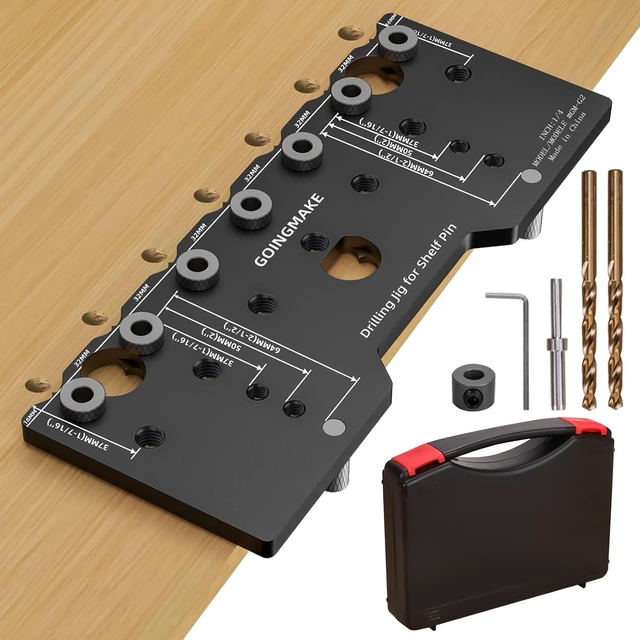 Main image of 1/4" Aluminum Alloy Shelf Pin Drilling Jig