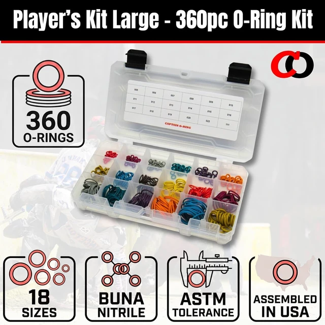 Alt view image 2 of 7 - 360-Piece Paintball O-Ring Kit, 18 Sizes Color-Coded for Markers & Equipment