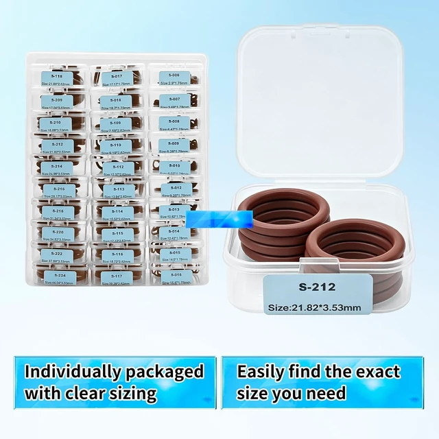 Alt view image 3 of 7 - 398-Piece Viton O-Ring Kit, 30 Sizes SAE AS568