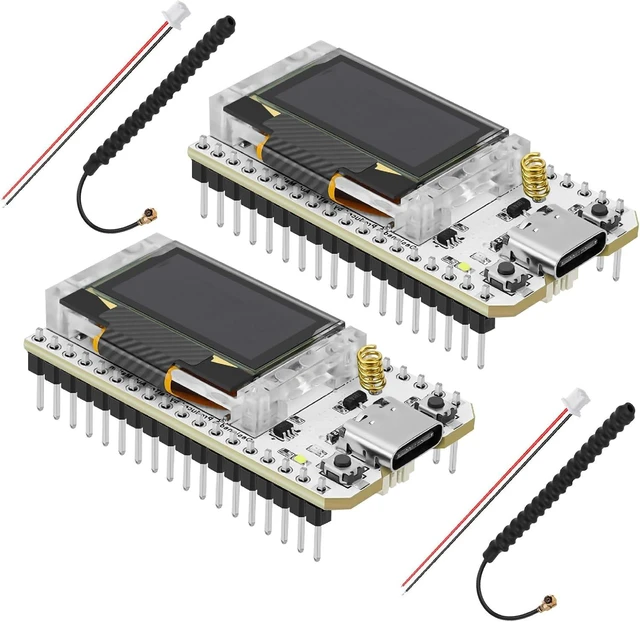 Main image of 2-Pack ESP32 LoRa V3 Board with 915MHz Antenna, SX1262