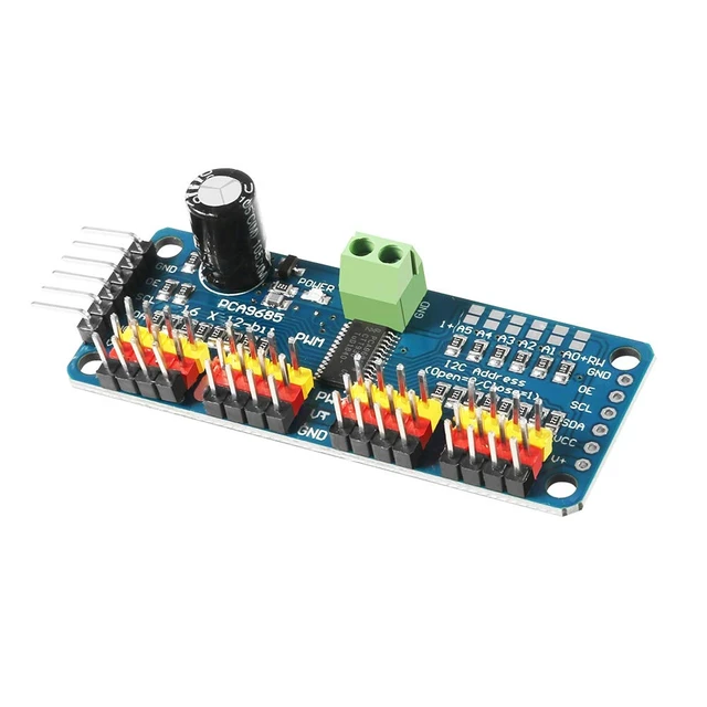 Alt view image 2 of 7 - 10-Pack PCA9685 16-Channel 12-Bit PWM Servo Driver, IIC for Raspberry Pi