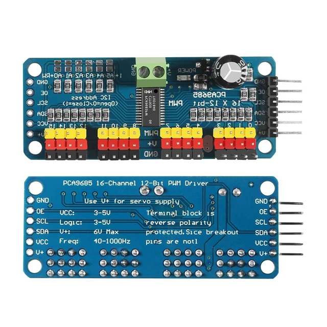 Alt view image 3 of 7 - 10-Pack PCA9685 16-Channel 12-Bit PWM Servo Driver, IIC for Raspberry Pi