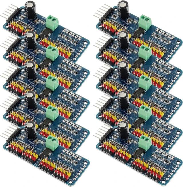 Main image of 10-Pack PCA9685 16-Channel 12-Bit PWM Servo Driver, IIC for Raspberry Pi
