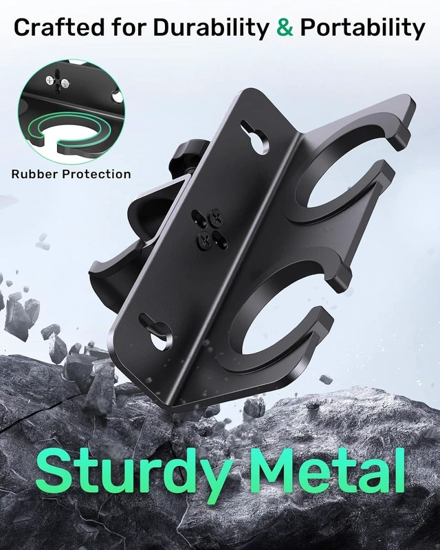Alt view image 3 of 7 - Double Microphone Holder for 2 Handheld Mics, Clamp on Stand/Desk or Wall