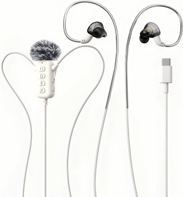 Main image of H9 Karaoke Sound Card Headset with Noise-Cancelling Mic, 6 Voice Effects for Streaming & Gaming, White